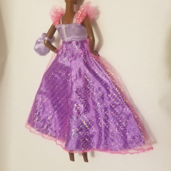 Fabulous vtg purple Barbie doll's gown w evening bag - Picture 5 of 13